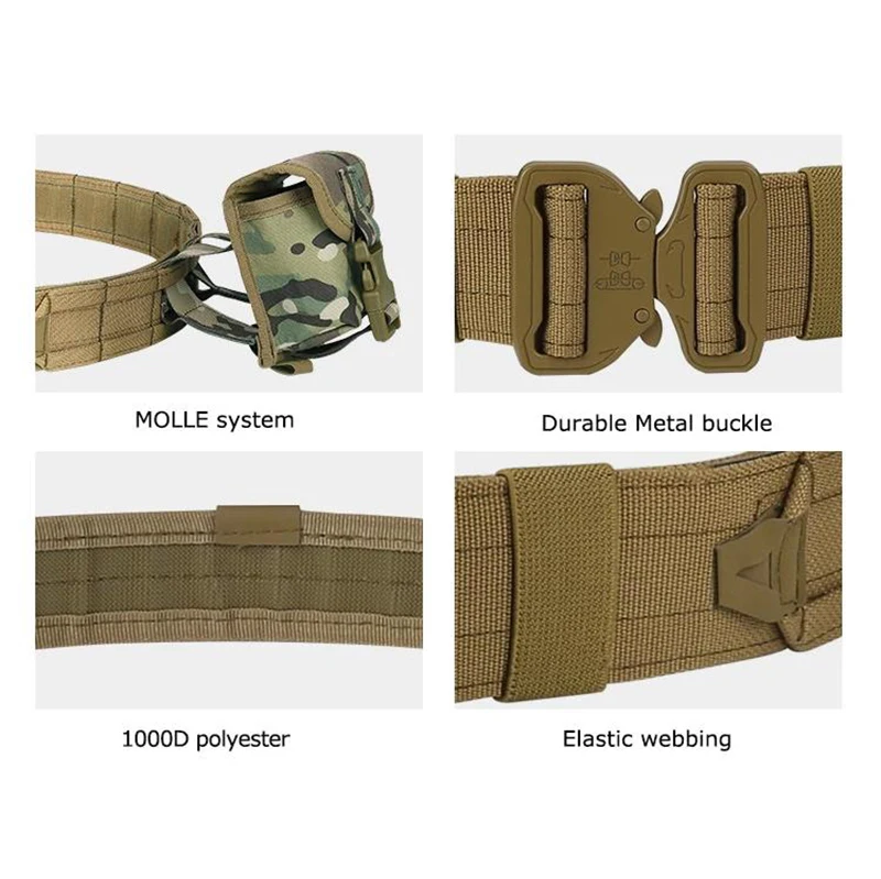 High Quality Tactical Belt Outdoor Training Use Pouch Hunting Accessories Multifunctional Tactical Duty Belt
