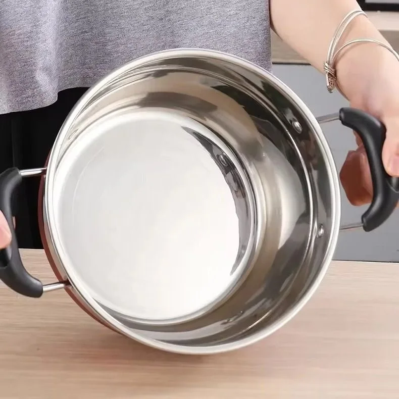 Hot Sale 12Pcs Stainless Steel Pots and Pans Luxury Cooking Nonstick Frying Pan Induction Saucepan Stock Pot Set