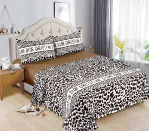 Floral Print Bed Sheet Set Queen Size 4 Pcs Luxury Cotton Bedding Set With Fitted Sheet and Drap for Modern Australian Home