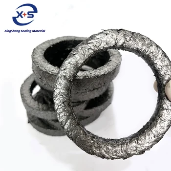 Custom Thermal Conductivity Gland Graphite Packing Ring Carbonized Fiber Packing Braided Graphite Graphite Packing Ring