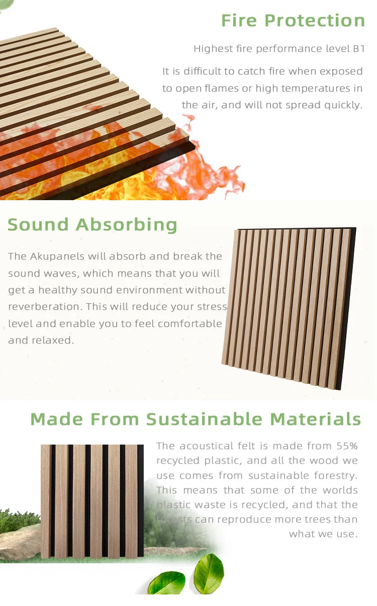 View of Wood Paneling in Dining Room - Custom Eco-Friendly Acoustic Panels