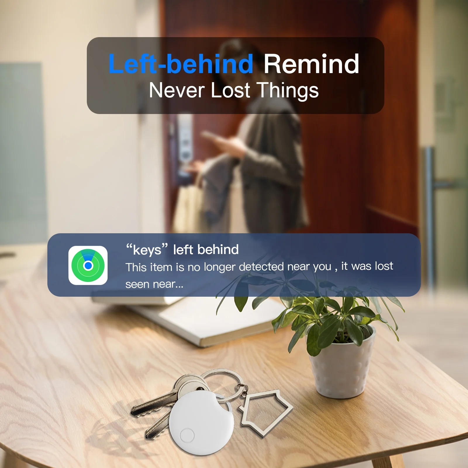 RSH MFi Certified Smart Tag Find My BLE Tracker Wallet Luggage Bike Mini GPS Tracking Device Key Finder Locator for Apple