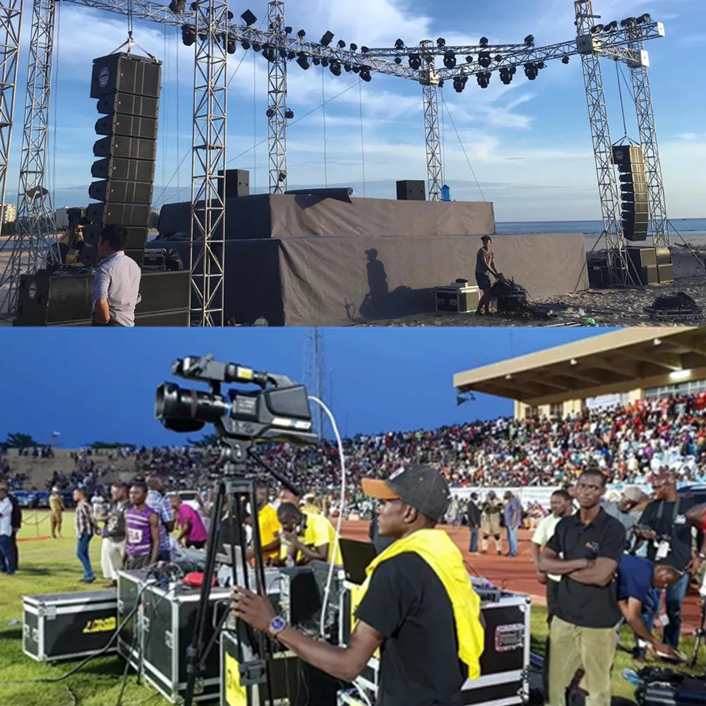 T.I Pro Audio Pro-210 Two Way Dual 10 Inch Line Array Waterproof ...