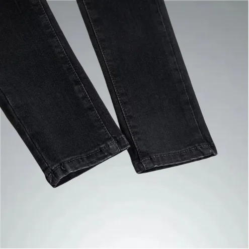 Custom European Fashion Female Denim Pants 3 Color Women High Waist Skinny Jeans