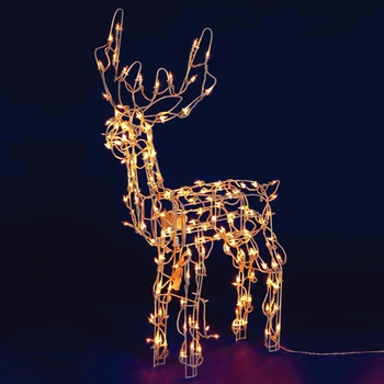 Ul Csa 48in Height Wire Frame Animated Christmas Reindeer Display Light ...