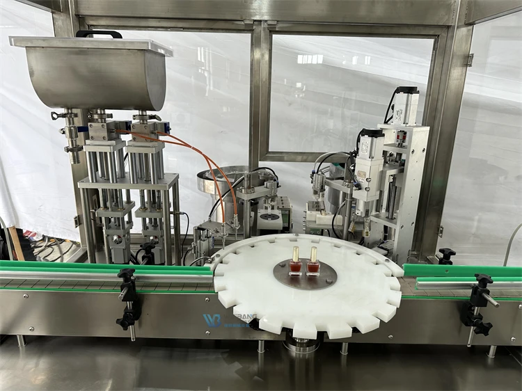 WB-YX2  2ml-100ml Automatic Cosmetic Filling Machine Glass Bottle Nail Polish Filling and Capping Machine