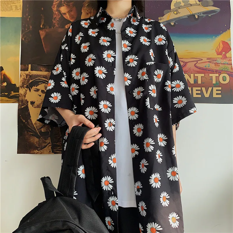 oversized floral shirt