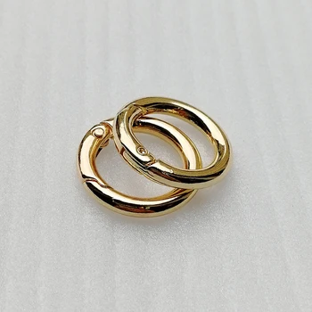 High Quality Bag Accessories Spring Clip Metal Round Open O ring for Keychain Pothook