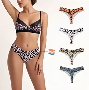 Manufacture Customized Printing Low-Rise Ladies Underwear Panties Fancy Womens Seamless Polyester Panties Underwear