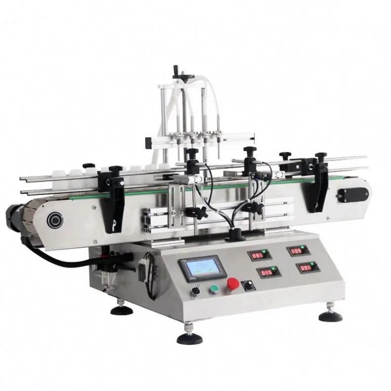 TEBAK Multiple Nozzle Desktop Piston High Productivity Plastic Bottles Automatic Drink Juice Liquid Packaging Filling Machine