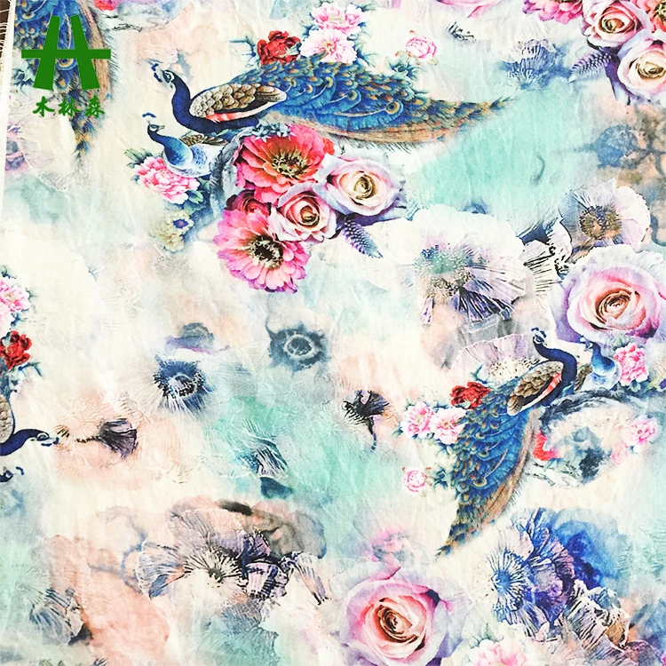 Ткань Mulinsen ткань 45s/30s вискоза для платья с цифровым принтом