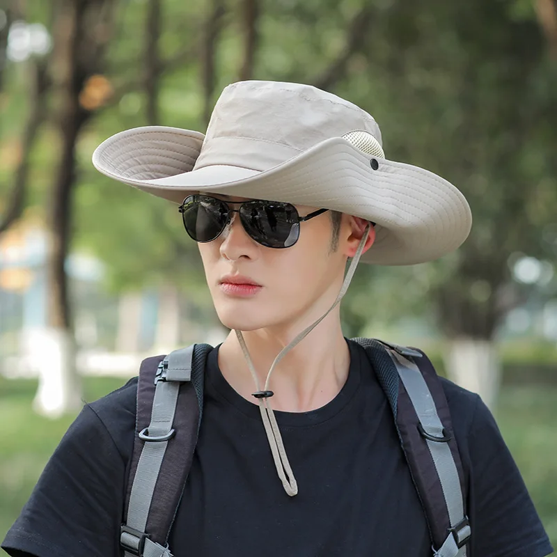 Summer sunshade outdoor fishing cap hat sunscreen UV protection breathable bucket hat