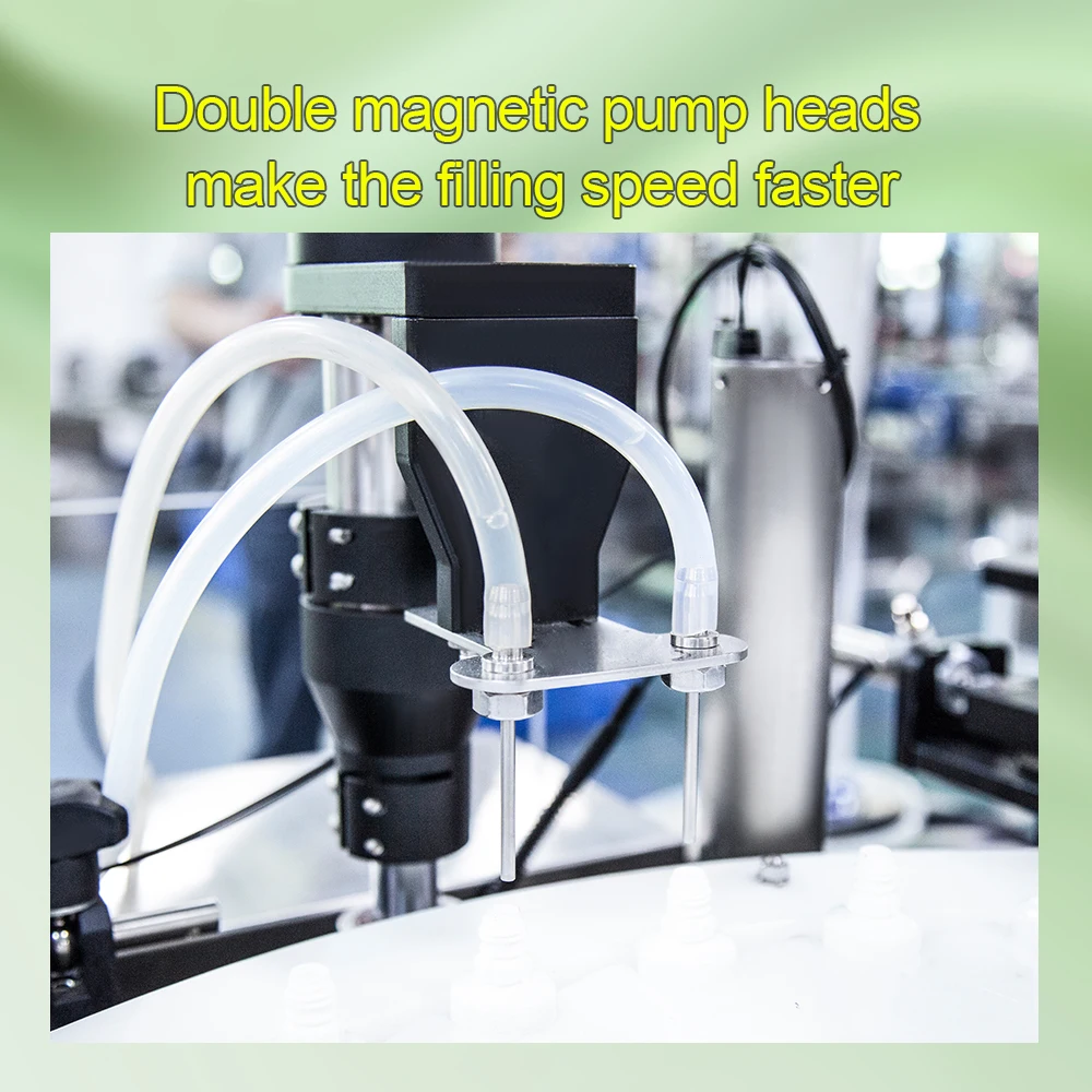 ZXSMART Automatic Ceramic Pump Filling Cosmetic Makeup Remover Toner Essential Oil Dropper Bottle Filling Capping Machine