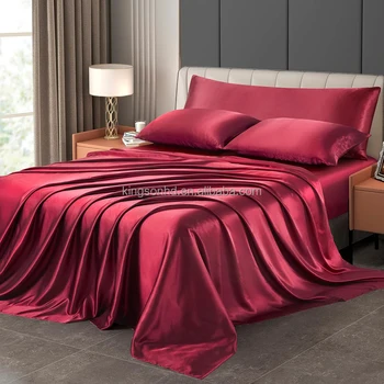 Satin Sheets Queen [4-Piece, Black] Hotel Luxury Silky Bed Sheets - Extra Soft 1800 Microfiber Sheet Set, Wrinkle, Fade, Stain