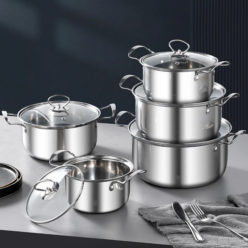 Low price sales stainless steel cooking pot set juego de ollas de ...