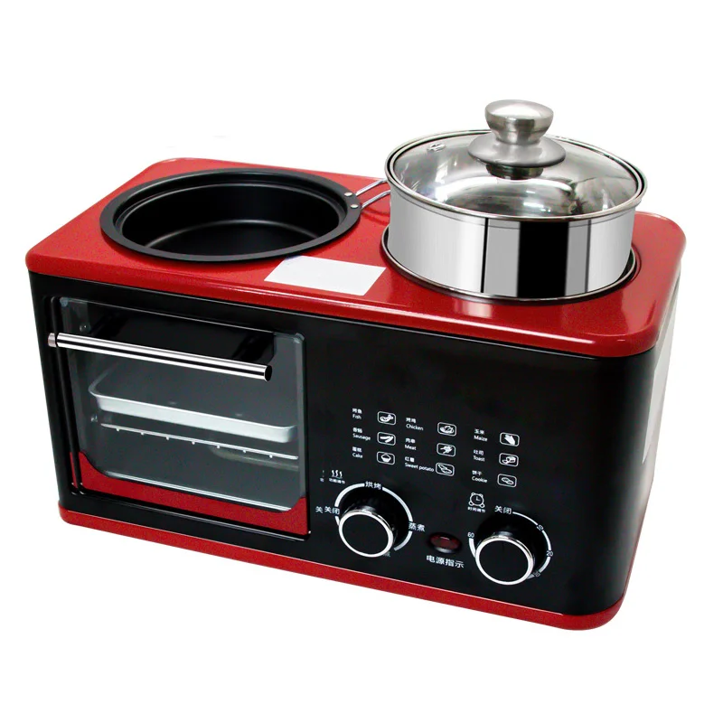 High Quality household 8L oven 1L Pot multifunction 4 in 1 breakfast maker Machine