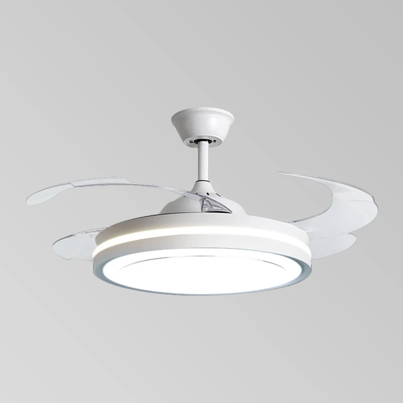 Wholesale DC Ceiling Fan Lamp Ventilador DE Techo LED Dimmable 4 PC Blades Modern Ceiling Fan with Light and Remote Control