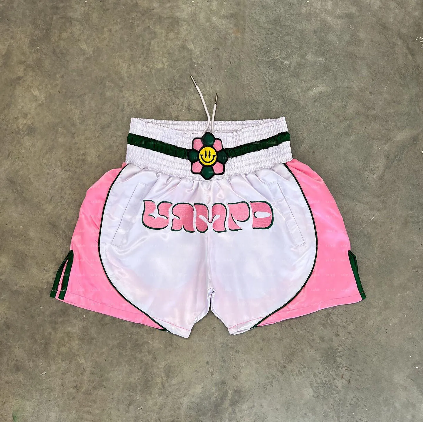 Custom Kickboxing Sweat Shorts Embroidery Logo Satin Silk Gym Training Fight Boxing Muay Thai Shorts for Men gallery 7
