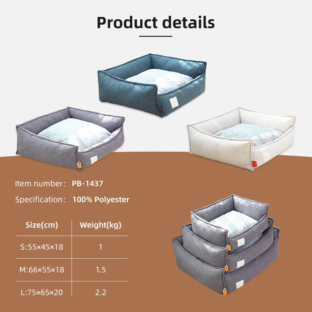 Wholesale Winter Warm Shell Cat Bed Sleeping Half-surrounded Kennel Ca - product detail 3