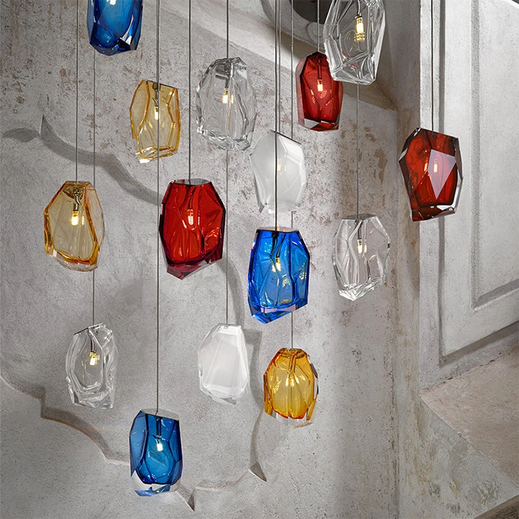 CPL-25 Professional Quality Custom Indoor Decoration Lighting Colorful Glass Led Chandelier 