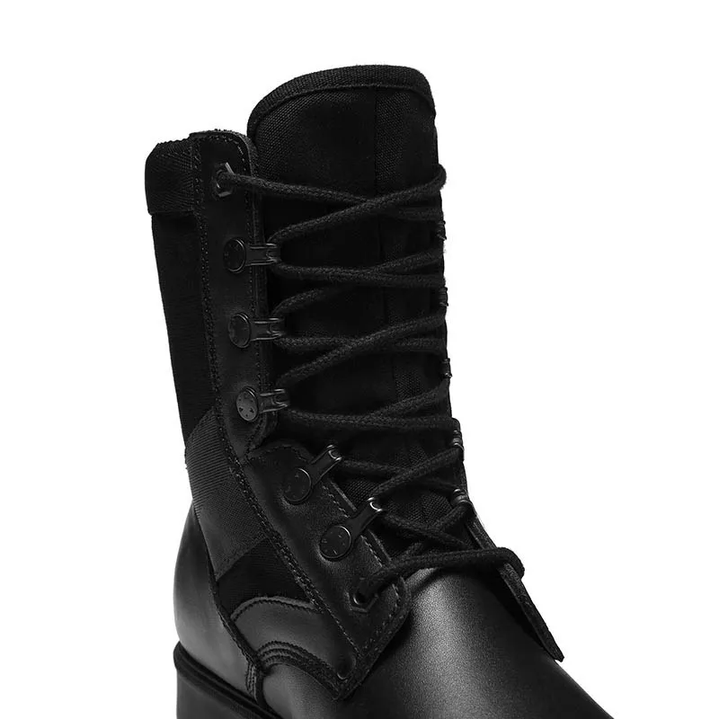 Combat Black Rubber Sole Oxoford Upper Cement Tactical Tactical Split Leather Combat Boots Buy