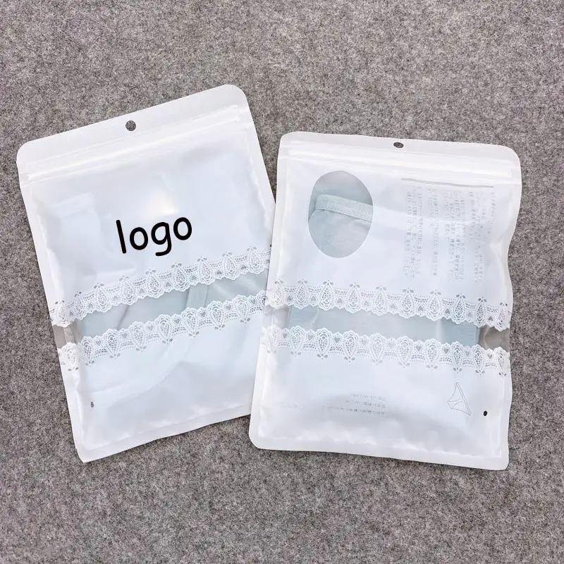 Refermable Transparent Mat Fermeture Éclair en Plastique Sacs Emballage pour sous-vêtements Vêtements 