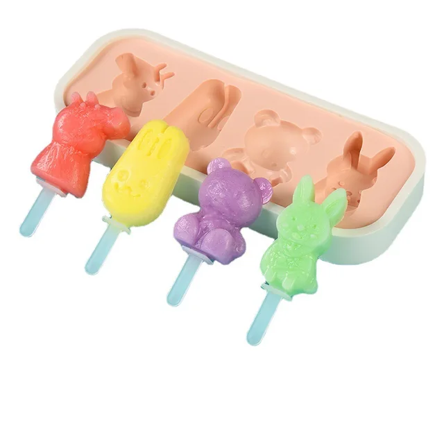 Children's household BPA-free large capacity food-grade silicone ice cream popsicle molds