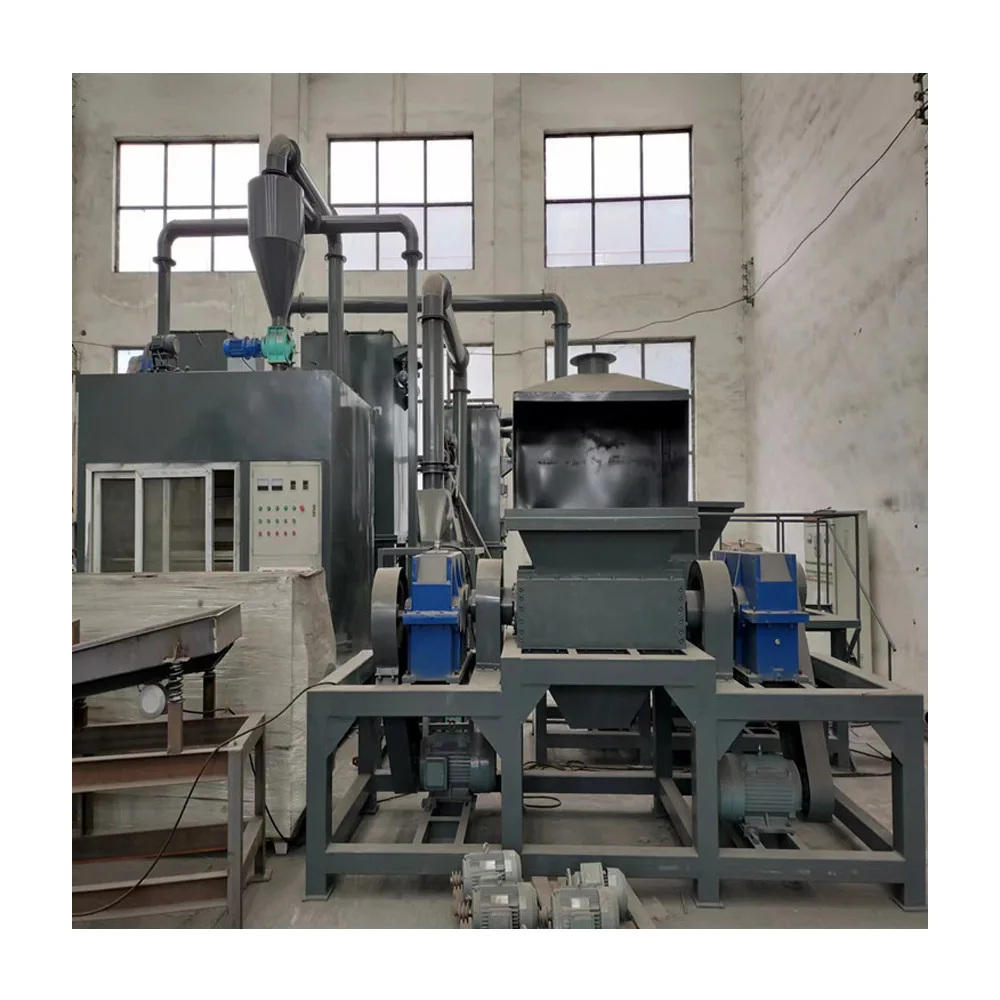 E Waste PCB Recycling Machine for Shredding Scrap PCB Boards 2 Times Crushing Recycle Plant