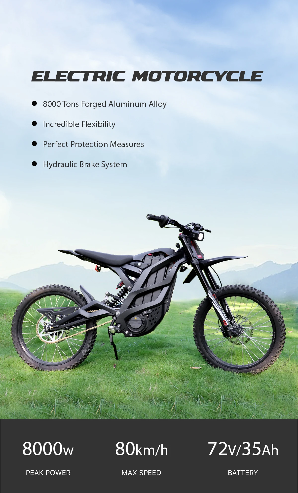 1300 watt electric dirt bike