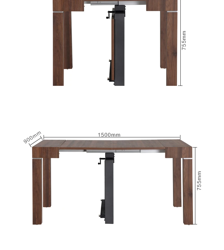 Vintage Dining Room Furniture Transform Extendable Console Table Wood