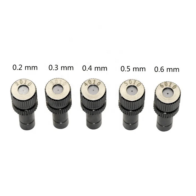 6mm Low Pressure Brass Fine Atomizing Misting Nozzle Anti Drip Misting Cooling System Nozzle Ceramic Gasket Garden Sprayer