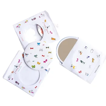 Stock Mix Color Small Mini Round Compact Makeup Mirror Personalized Beauty Portable Pocket Gift Promotion