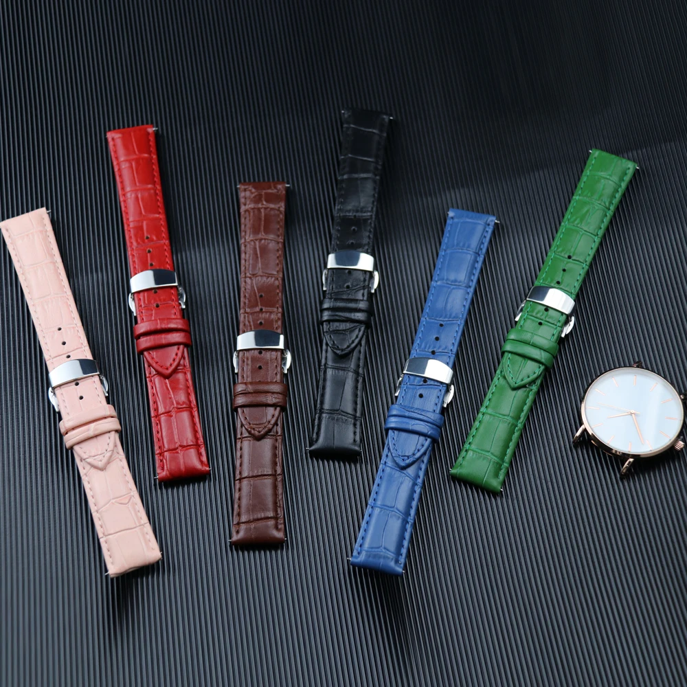 Quick Release Genuine Leather Watch Strap Parts Accessories With