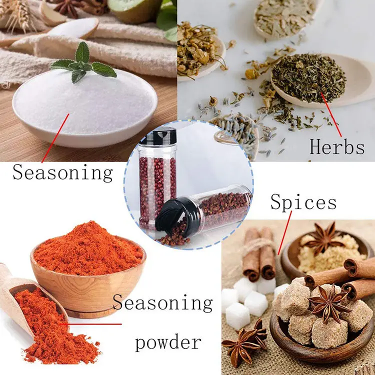 Color Box 80-360ml Herbs Spice Tools Empty Spice Packaging Salt Shaker Plastic Spice Bottle Jars Bottles 50 Gramz Masala Plastic manufacture