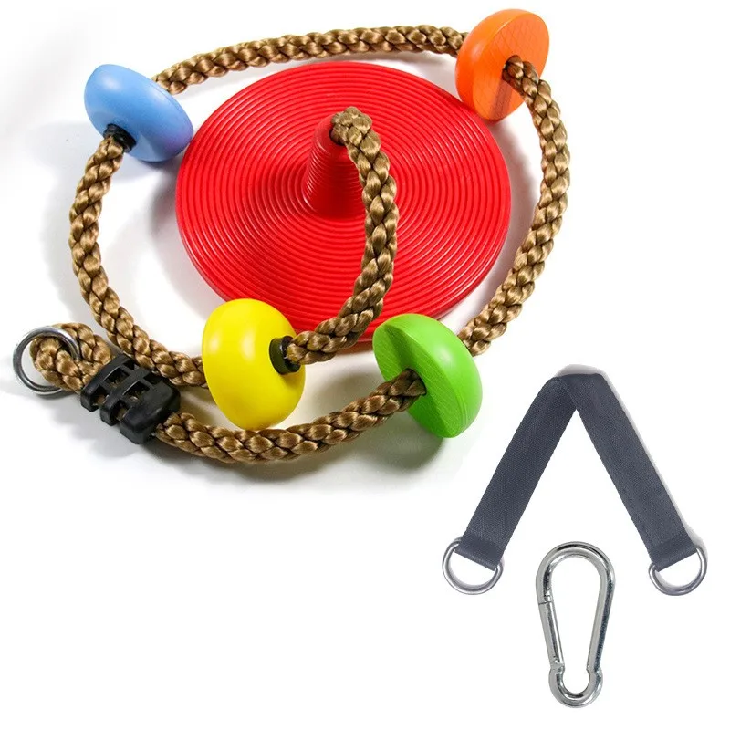 Детские пластиковые качели с подъемной веревкой