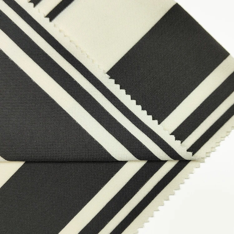 China Wholesale CVC Stripes Fabric Pique Material, Custom Polyester Pique Fabric for Polo Shirt/ details