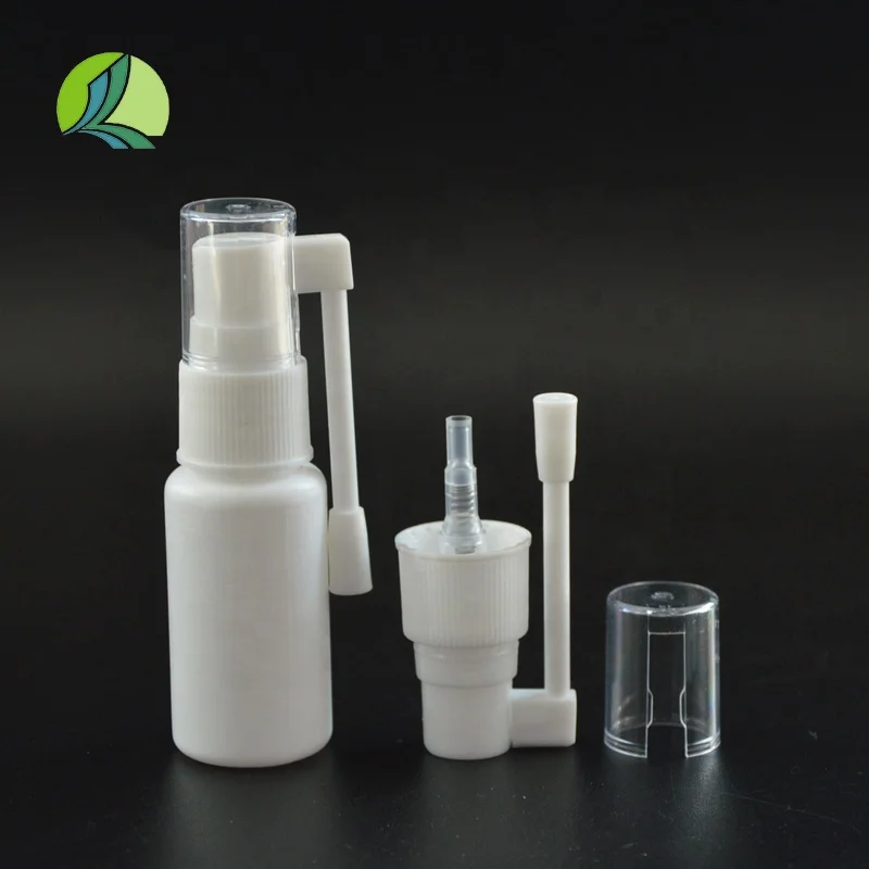 Manufacturer HDPE 30ml 20ml 10ml 5ml Fine Mist Medical Nasal Pump Spray Bottle for Health Care Long Nozzle White Spray Bottle
