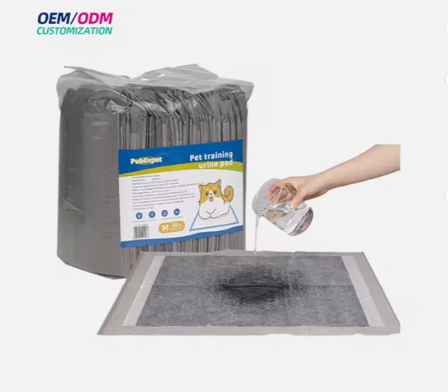 2024 Hot Sale High Absorbent Disposable Puppy Training Pads Pet Bamboo Charcoal Dog Pee Pads