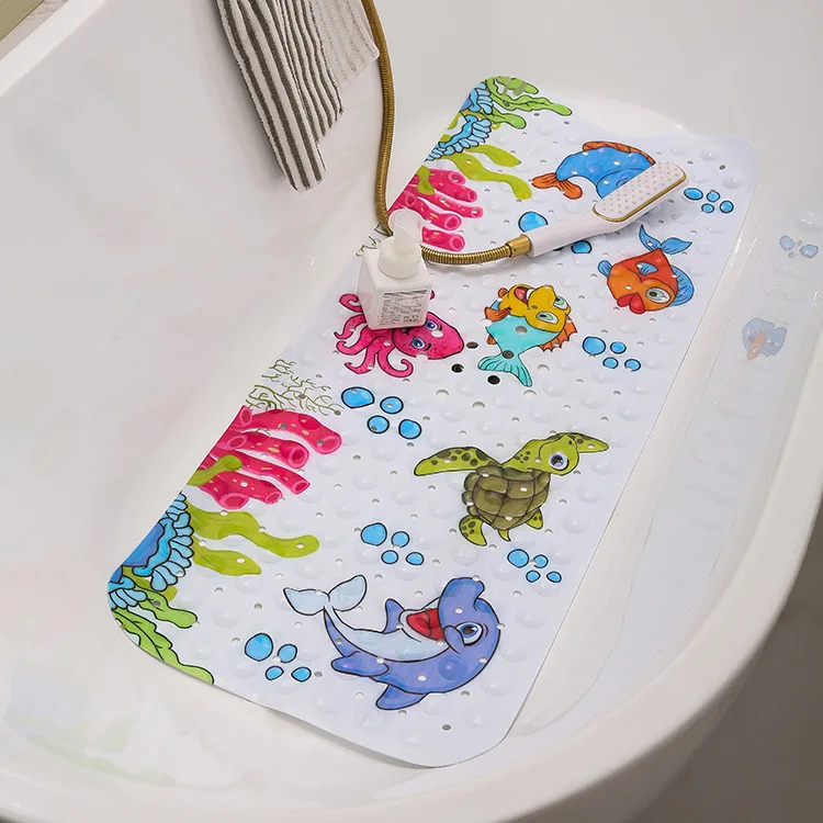 Shower Massage Scraper Bathroom Non-slip Bath Mat Cartoon Kids PVC Shower Mats details