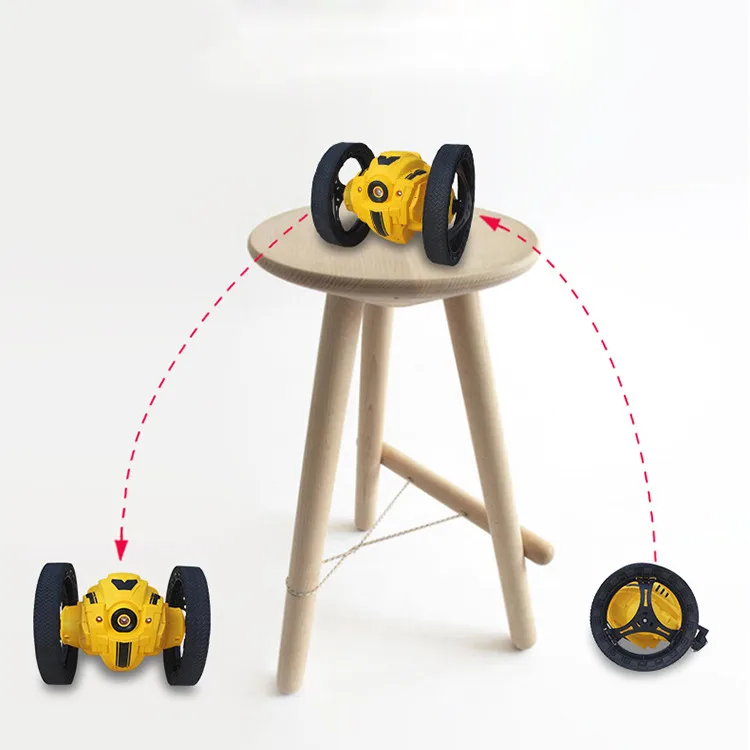 Jinming 2.4Ghz WIFI Remote Control Bounce Car with Light and Music Multifunction RC Stunt Car with Camera