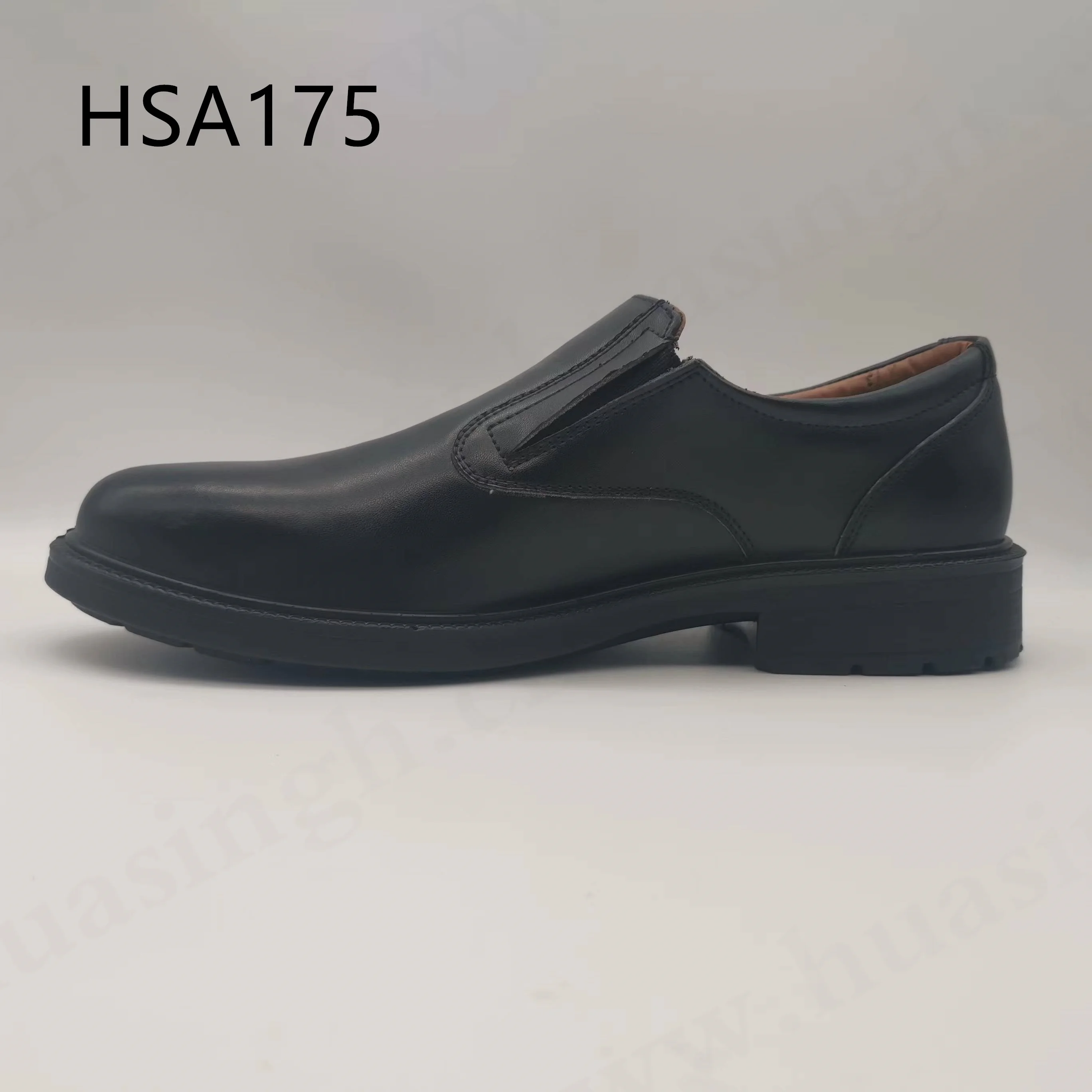 HY,Dressy Classy Elite Quick On/off Pure Leather Executive Shoes Bespoke Design Anti-acid Outsole Manager Safety Shoes HSA175