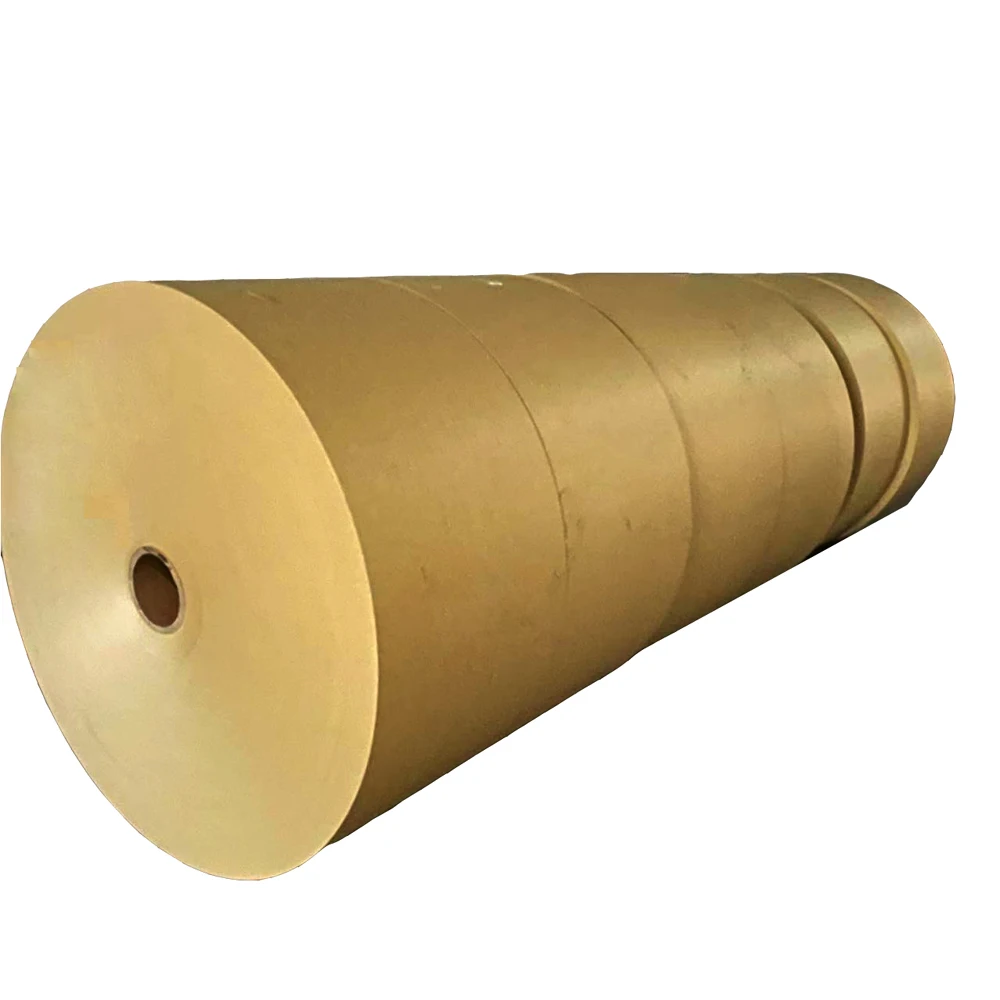 Shi Rong Biodegradable plain single double wall pe coated base craft cup paper roll for paper cups