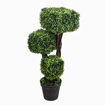 Greenery artificial grass faxu boxwood bonsai topiary ball tree plants potted for home decor