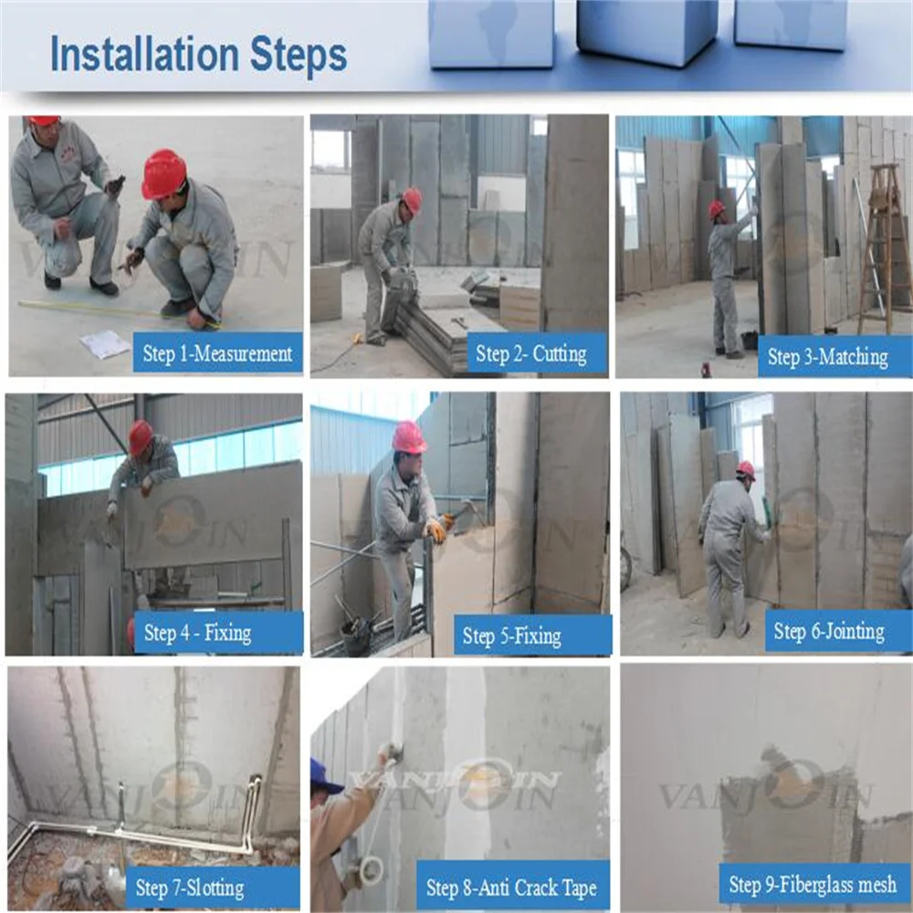 Vanjoin Easy Fast Installation Prefab House Durable Strong EPS Concrete Sandwich Wall Panels