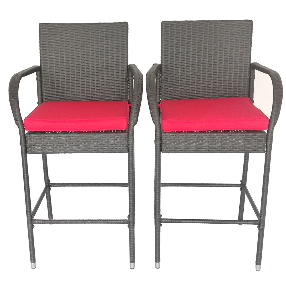 Оптовая продажа, уличный ротанговый высокий стул, Плетеный барный стул, мебель для дома, гостиной, сада, патио, улицы