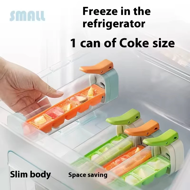 Summer New Kitchen Tools Hot Selling Ice Cube Mold Food Grade Press Ice Tray Household Ice Maker With Storage Box