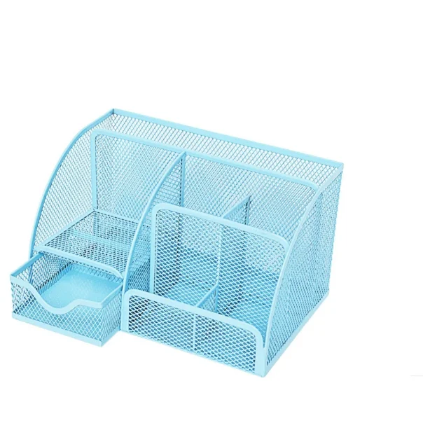 Большой Вместительный квадратный держатель для карандашей рабочего стола многофункциональный металлический сетчатый ручек с ящиком Настольный