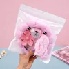 Pink -  Four-Piece Makeup Brush Set  (Zipper Bag)