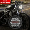 5.75 pulgadas Negro con DRL Ámbar