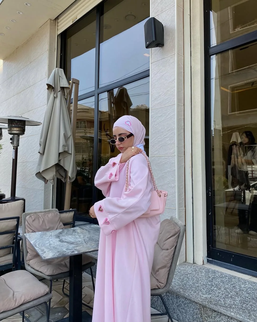 white christmas dresses Airy Blue Printed Tiered Abaya main image 1